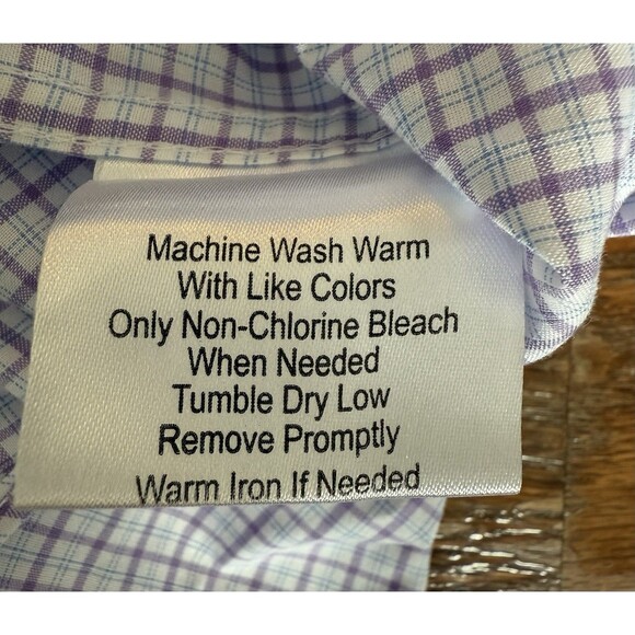 Jos A Bank Traveler Button Down Shirt Men 16 1/2 - 34/35 Tailored Fit Striped - Picture 9 of 11